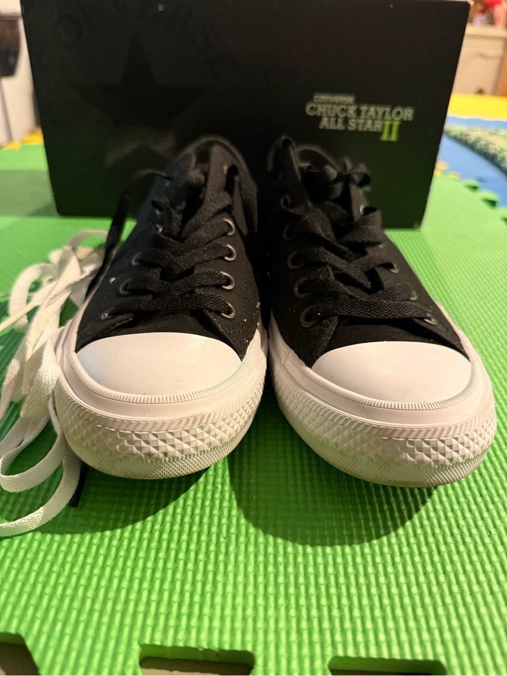 Converse Black and White Low Top Canvas Sneakers